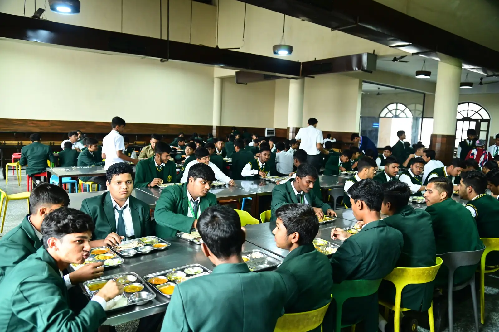 Boarders in the dining hall, Delhi Public School Chhindwara