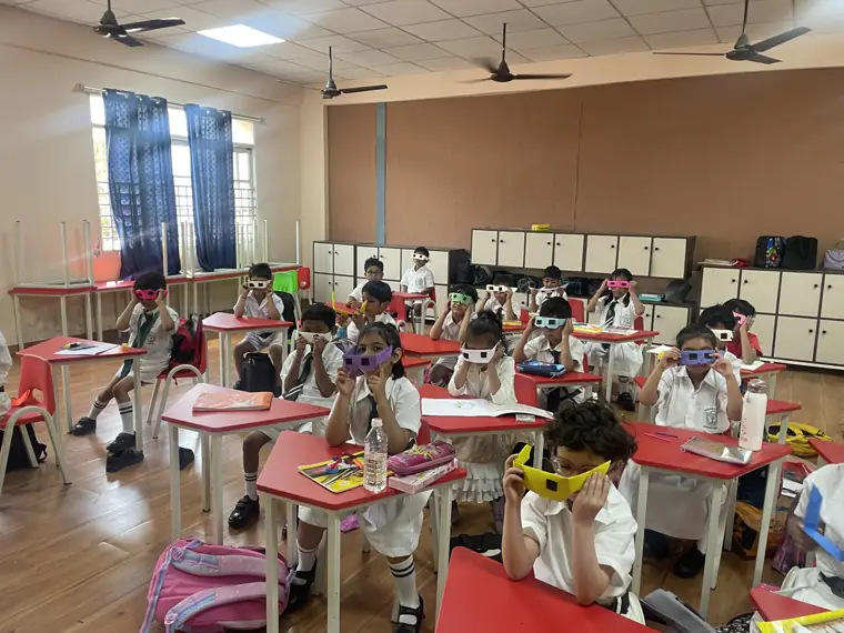 Students in a classroom activity at DPS Chhindwara