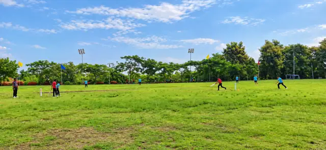 The cricket ground at Delhi Public School Chhindwara