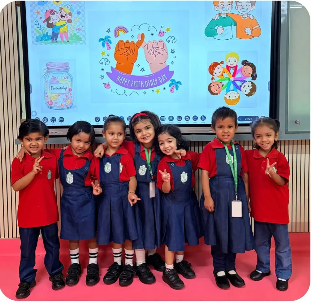 Early years students celebrating Friendship Day at DPS Chhindwara