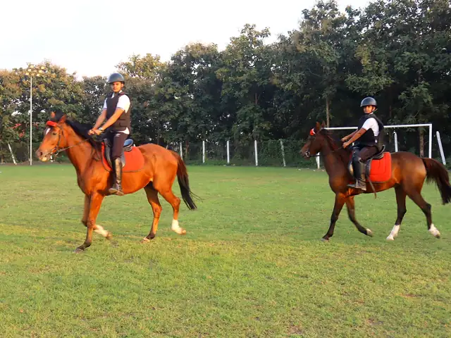 Students horse riding at Delhi Public School Chhindwara