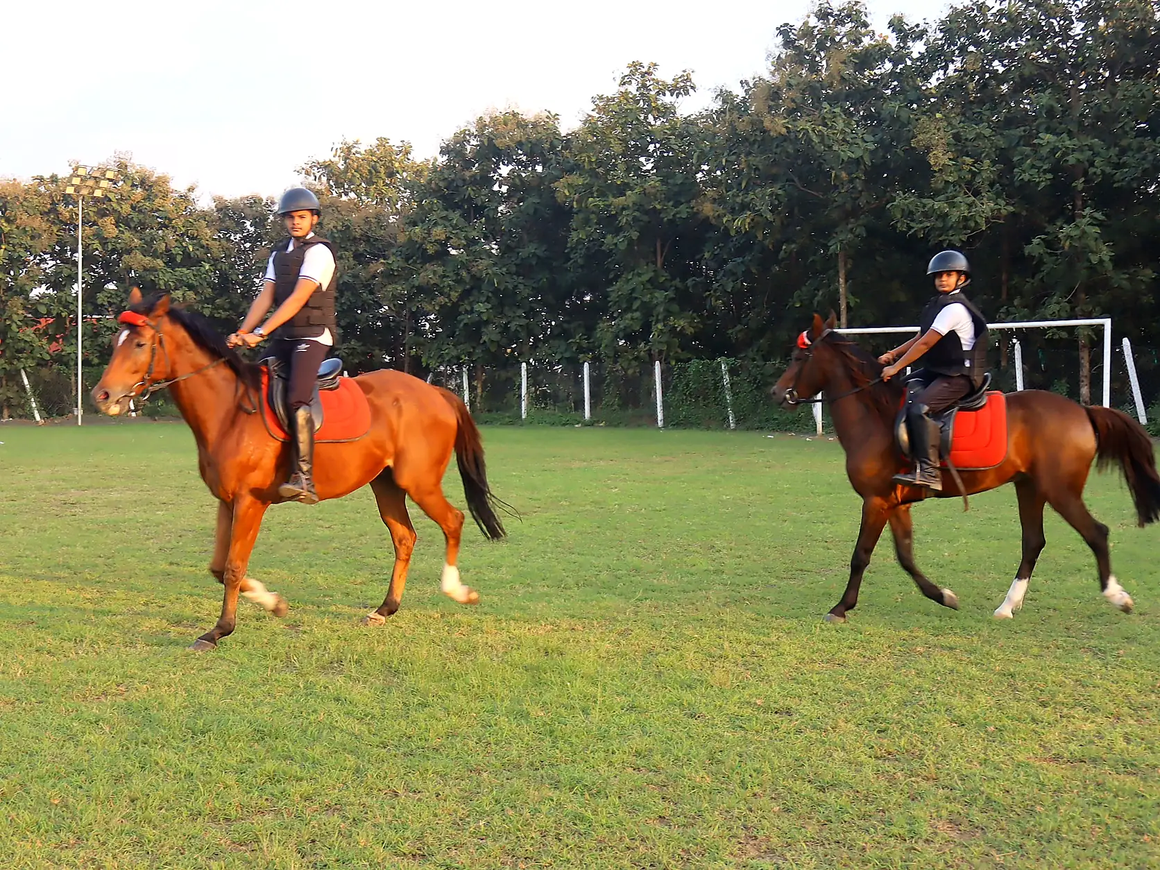 Students horse riding at Delhi Public School Chhindwara