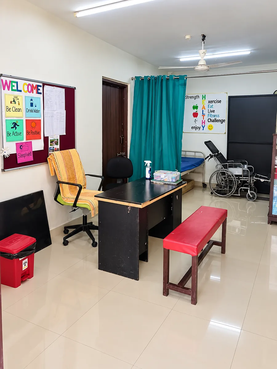 The medical room at Delhi Public School Chhindwara